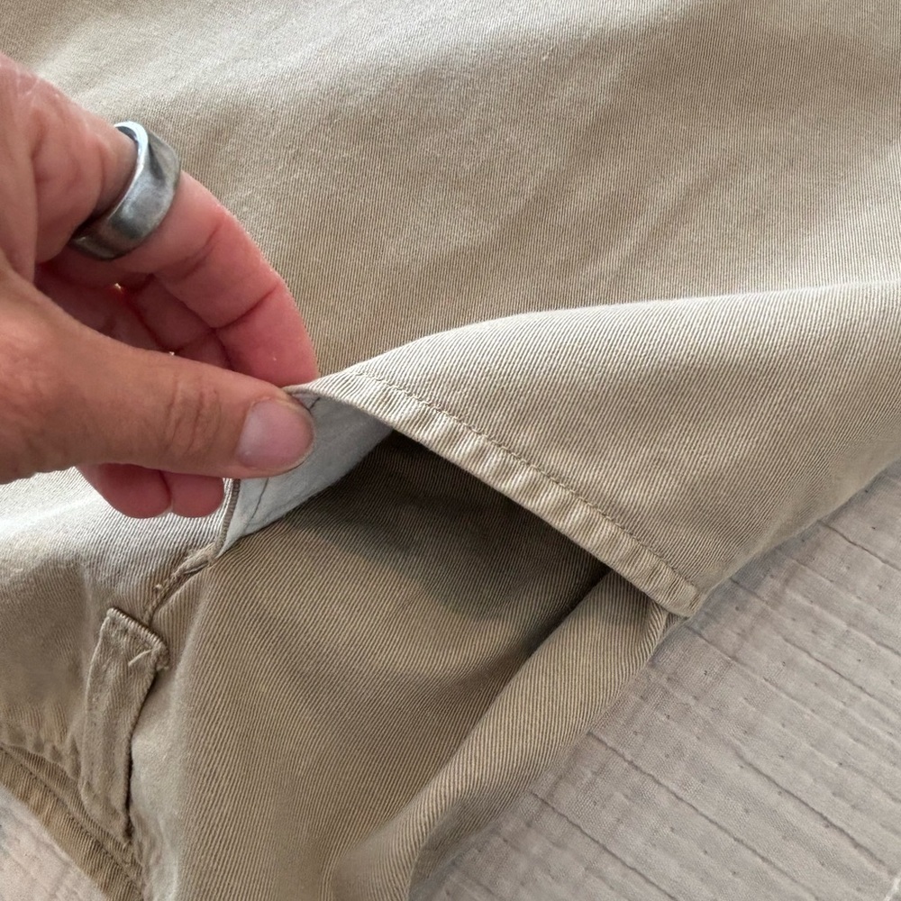 Vintage Ralph Lauren Country Khaki Cotton Twill Midi Straight Pencil Skirt S - Picture 5 of 12